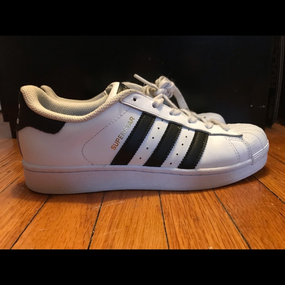 Adidas Superstar White Black Stripes